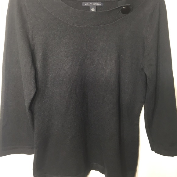 Banana Republic Sweaters - Banana Republic Black sweater 3/4 sleeves cotton